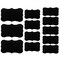 Wrapables Set of 24 Chalkboard Labels in Various Sizes, Fancy Rectangle With Chalk Pen